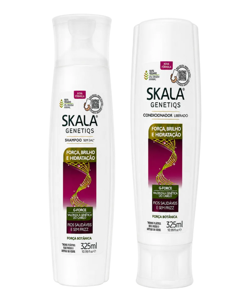 Kit Skala Genetiqs Shampoo + Acondicionador 325 ml – Fuerza, Brillo y Anti-Frizz