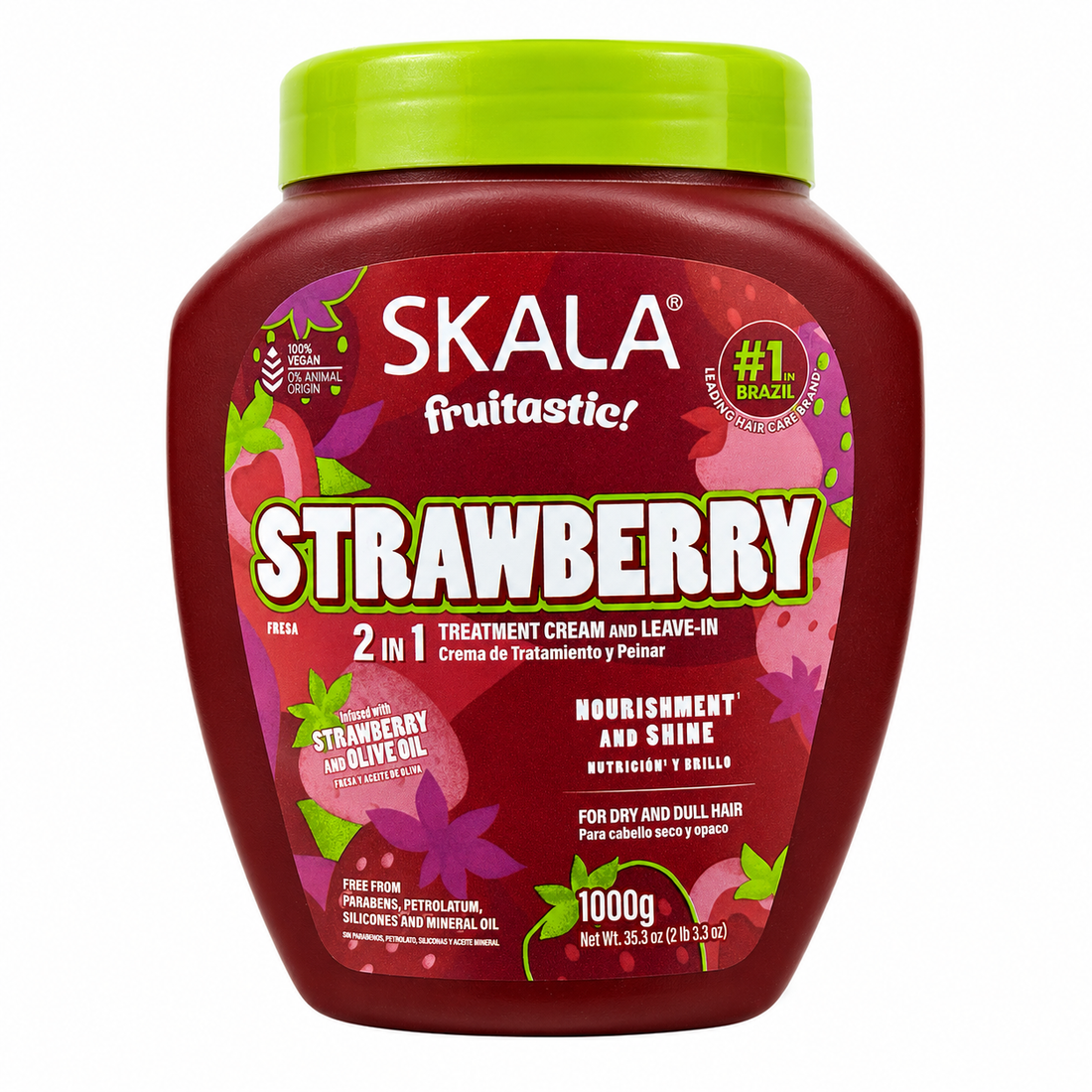 Crema Para Peinar Y Tratamiento Skala Fresa Cabello Seco Y Opaco